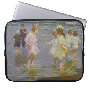 Barn som kör på stranden (av E.H. Potthast) Laptop Fodral