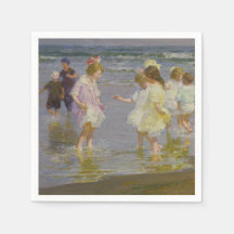 Barn som kör på stranden (av E.H. Potthast)