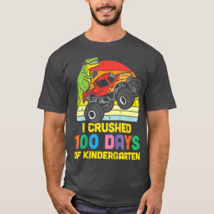 Barn som krossats 100 dagar Kindergarten Trex Mons T Shirt