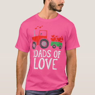 Barn som lastas med Kärlek Tractor Cute Valentines T Shirt