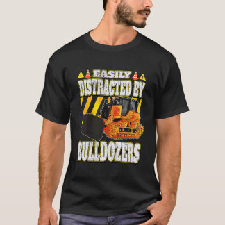 Barn som lätt distraheras av bulldozers t shirt