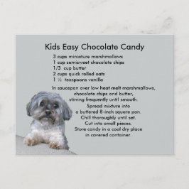 Barn som lätt kan choklad Kandy Recipe-vykort Vykort