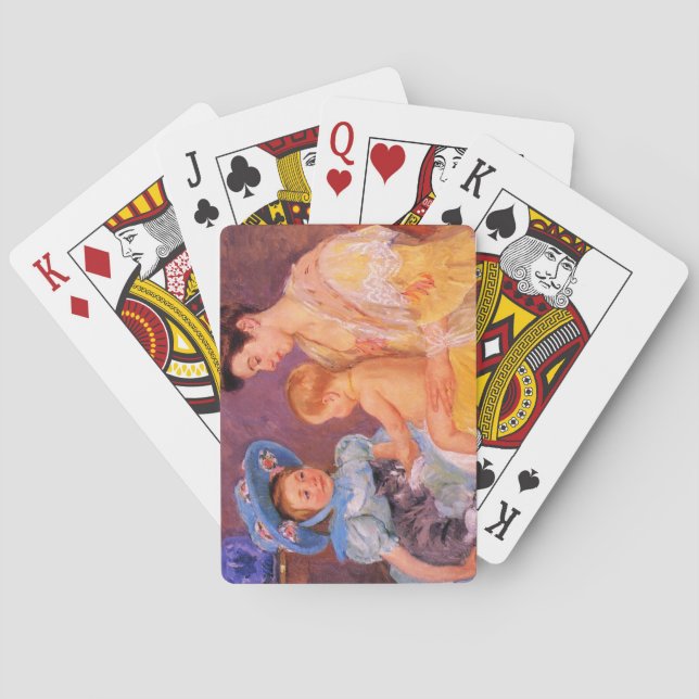 Barn som leker med en katt (av Mary Cassatt) Casinokort (Baksidan)