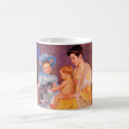 Barn som leker med en katt (av Mary Cassatt) Kaffemugg