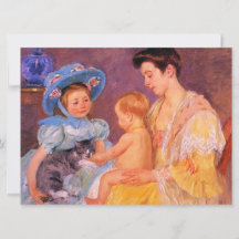 Barn som leker med en katt (av Mary Cassatt)