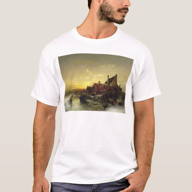 Barn som leker på isen t-shirt (Framsida)
