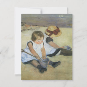 Barn som leker på stranden av Mary Cassatt