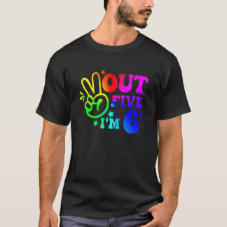 Barn som lever fem år i sex år gamla 6e-födelsedag t shirt
