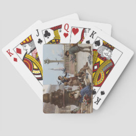 Barn som Matar pigeoner i Venedig (av Paoletti) Casinokort