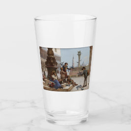 Barn som Matar pigeoner i Venedig (av Paoletti) Glaskopp