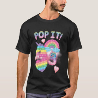 Barn som poppar 3:e födelsedagstjuren 3 år gammal  t shirt