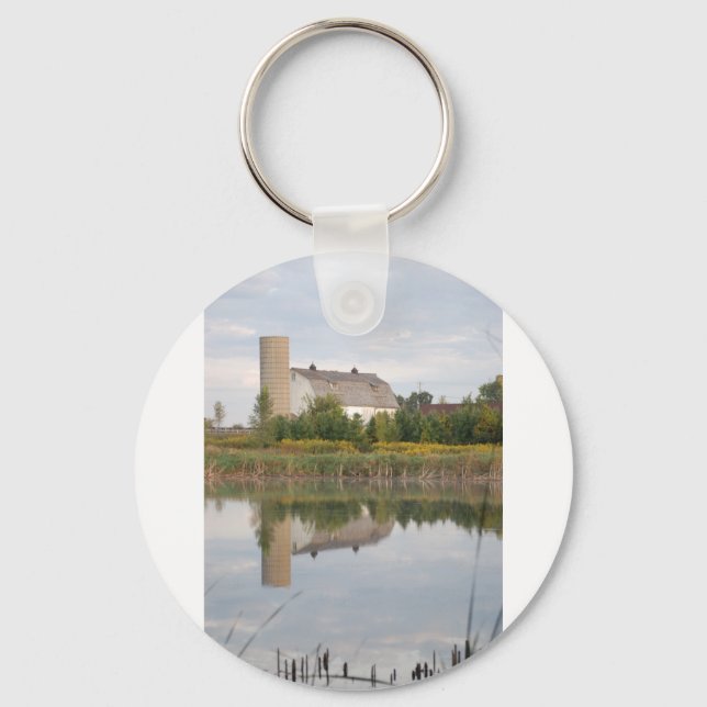 Barn som reflekteras i Vatten Nyckelring (Framsida)