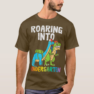 Barn som reser in i Kindergarten Dinosaurs Trex Fi T Shirt