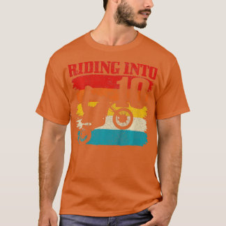 Barn som riding in i 10 Motocross 10:e födelsedags T Shirt