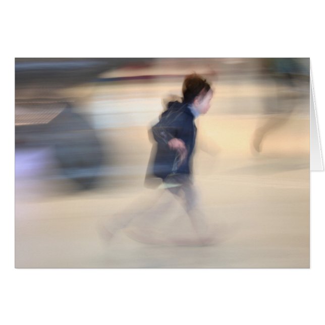 Barn som rymmer från LB:s Spider Beaubourg Hälsningskort (Framsidan Horizontal)