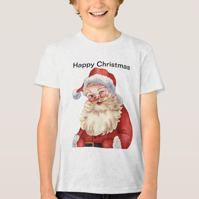 Barn som skjortar lycklig christmas t shirt (Framsida)