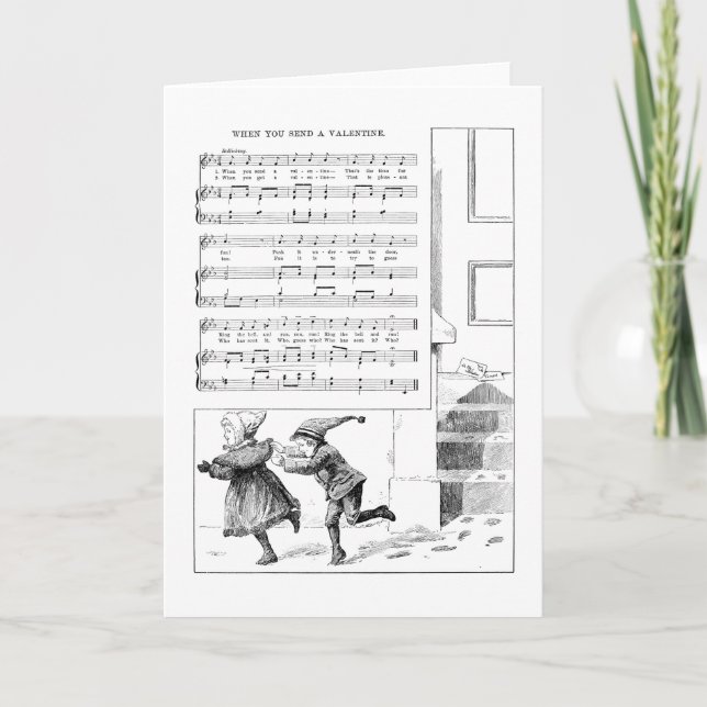 Barn som släpps av Valentines Sång Helgkort (Framsida)