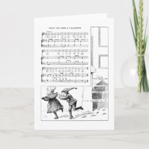 Barn som släpps av Valentines Sång Helgkort