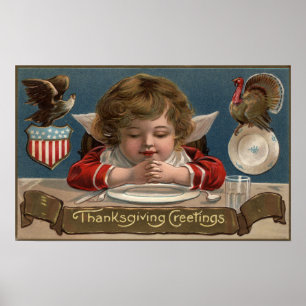 Barn som söker på Middagen-Bord Poster