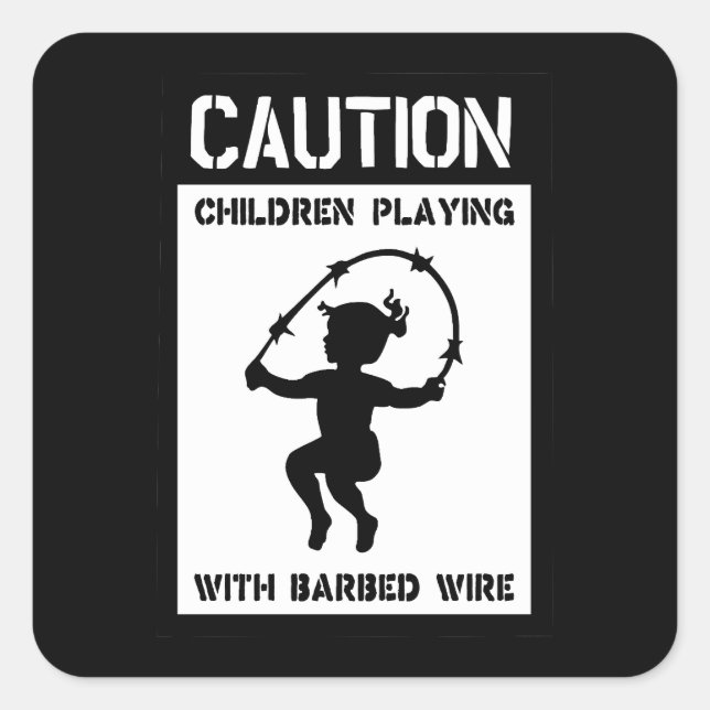 Barn som spelar fyrkantigt klistermärke (Framsida)