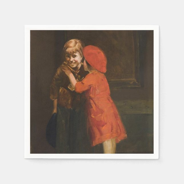 Barn som spelar i hörnet (Cute Kids) Pappersservett (Framsidan)