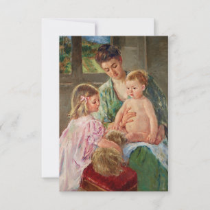 Barn som spelar med en Hund av Mary Cassatt Kort