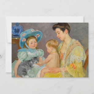 Barn som spelar med en katt Mary Cassatt Card