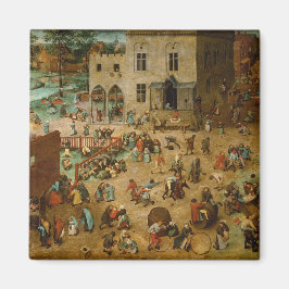 Barn som spelar spel (Pieter Bruegel the Elder) Magnet
