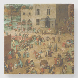 Barn som spelar spel (Pieter Bruegel the Elder) Stenunderlägg