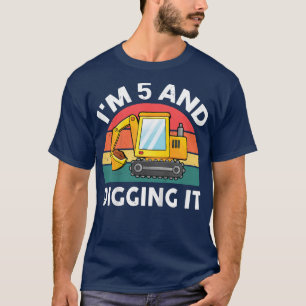Barn som uppförs Lastbil 5:e födelsedagen 5 år gam T Shirt