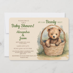 Barn som väntar på babyskor i baby inbjudningar
