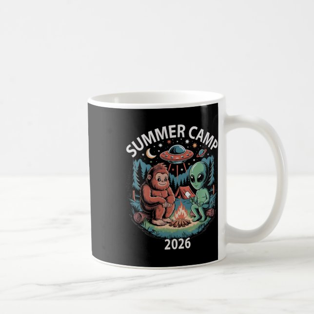 Barn sommarläger 2026 Alien Bigfoot Direktör Besät Kaffemugg (Höger)
