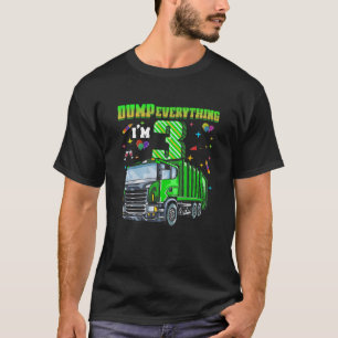 Barn Sopor Lastbil 3RD födelsedag 3 år gamla Fi T Shirt