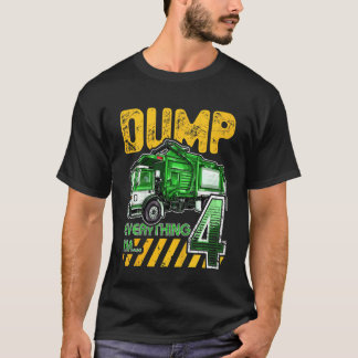 Barn Sopor Lastbil 4e födelsedagen, 4 år gammal fö T Shirt