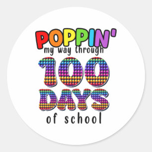 Barn spoppin min väg genom 100 dagar med skolbarn runt klistermärke