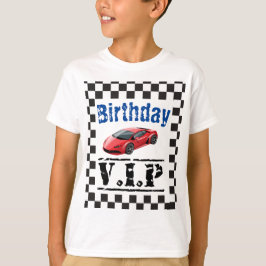 Barn Sports Tävla Car Birthday VIP T Shirt