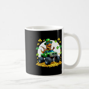 Barn St Patricks Day 2026 - Dinosaur som kör Monst Kaffemugg