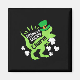 Barn St Patricks Day Mamas Lucky Charm Dinosaur Ir Magnet