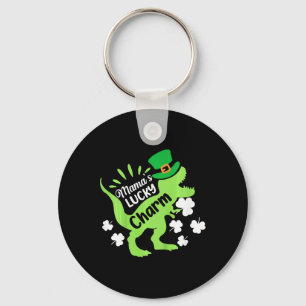Barn St Patricks Day Mamas Lucky Charm Dinosaur Ir Nyckelring