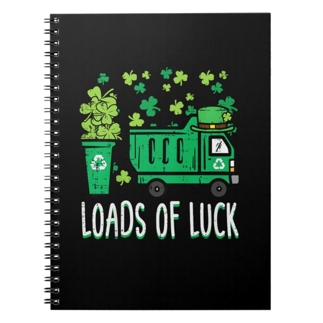 Barn St Patricks Day Sopbil Last Med Tur För Anteckningsbok (Framsidan)