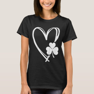 Barn St Patricks Day Söt Hjärt Kärlek Shamrock Iri T Shirt