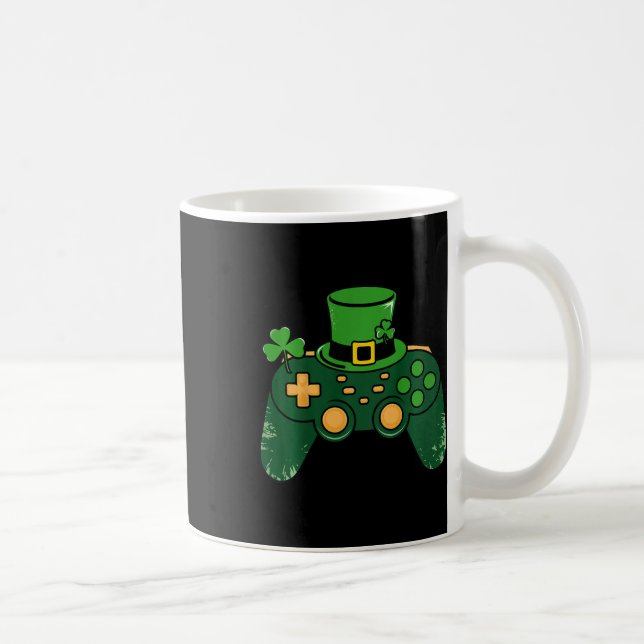 Barn St Patricks Day Spelare Spelkontroll Klöver Kaffemugg (Höger)