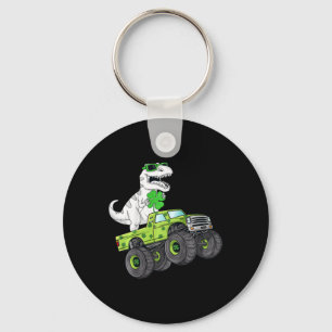 Barn St Patricks Day T Rex kör monstertruck Di Nyckelring