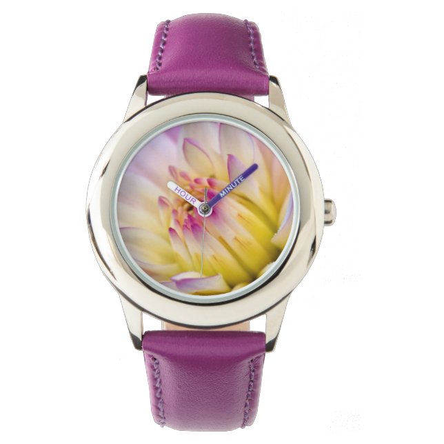 Barn Stainless Steel Watch/Flower Armbandsur (Framsida)