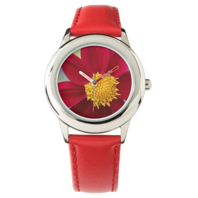 Barn Stainless Steel Watch/Flower Armbandsur (Framsida)