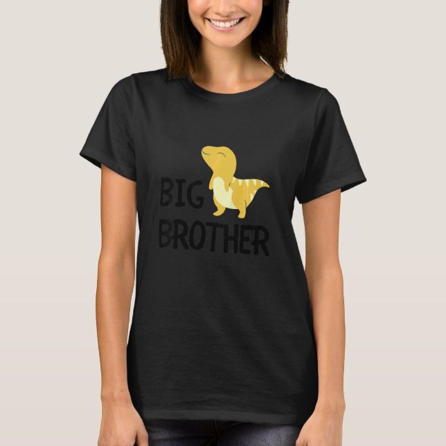 Barn Storebror Dinosaurie Bästa Bror Någonsin Värl T Shirt (Framsida)