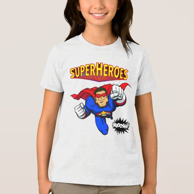 Barn SUPERHEROES! T-Shirt (Framsida)