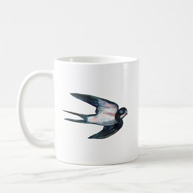 Barn Sväljer flygillustration Kaffemugg (Vänster)