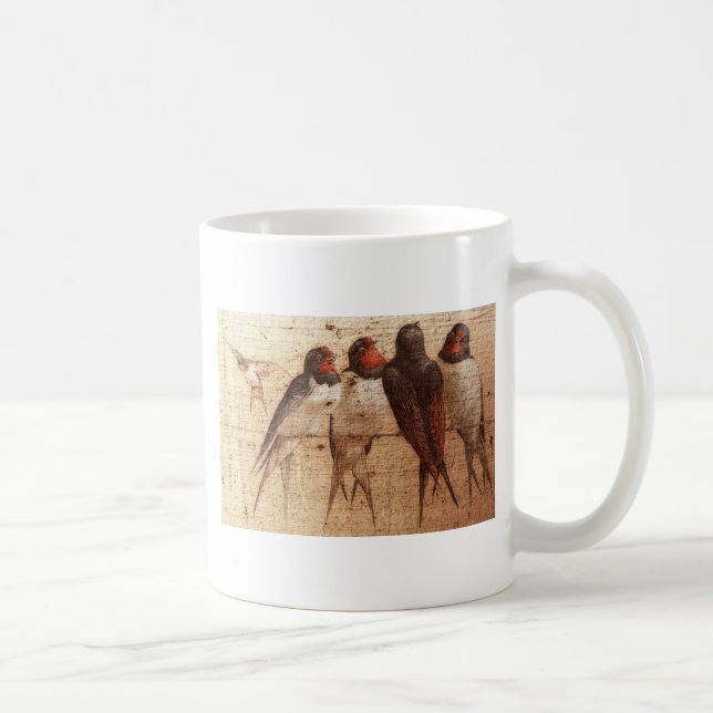 Barn Sväljer Kaffemugg (Höger)