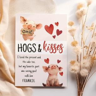 Barn Svin & Pussar   Födelsedags tackkort Julkort